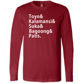 Toyo Kalamansi Suka Bagoong Patis Mens Jersey Long Sleeve T-Shirt